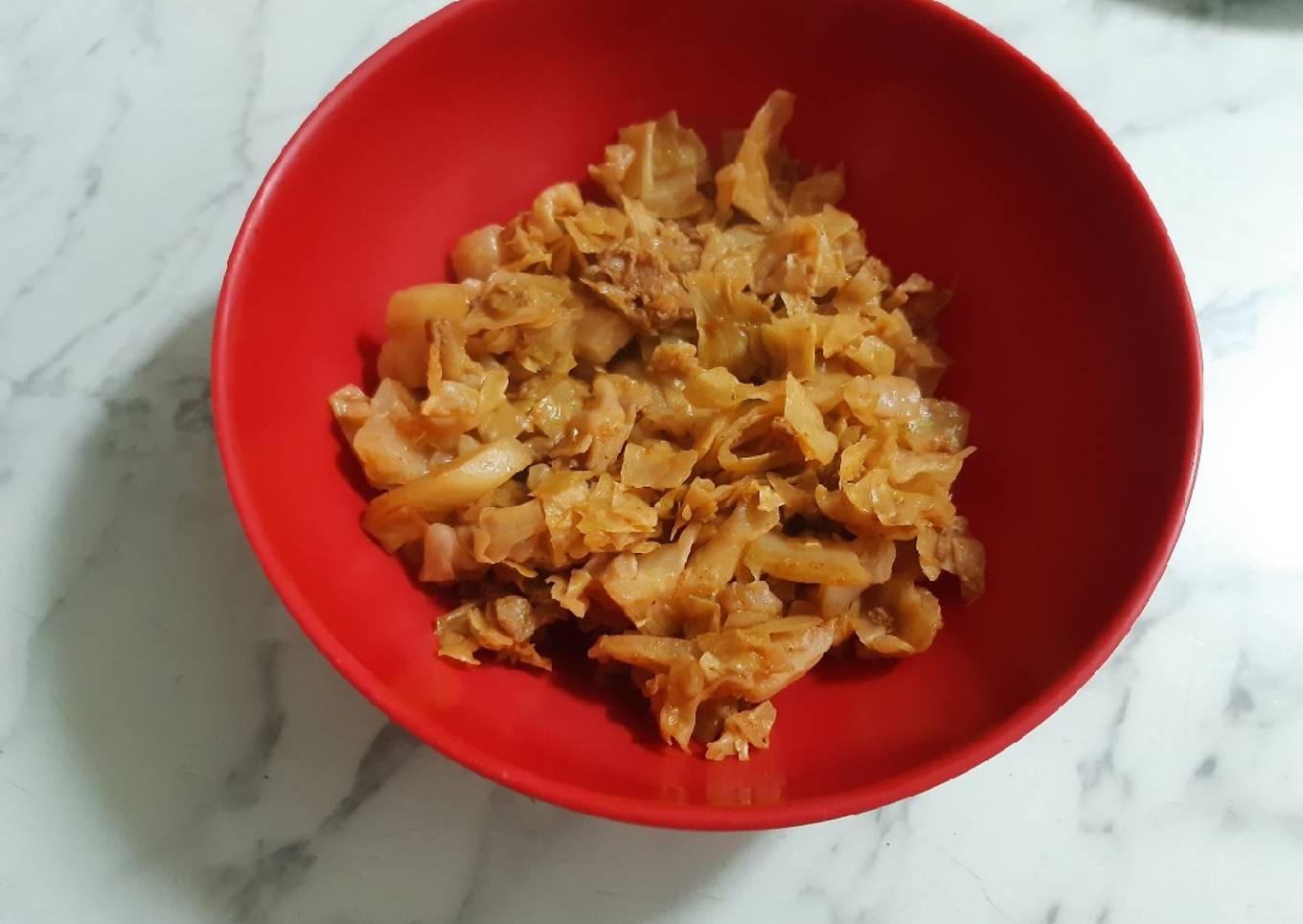 Repollo con picadillo de chorizo