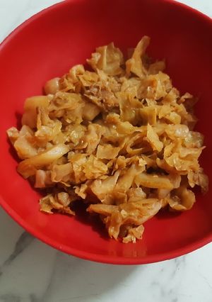 Una foto de Repollo con picadillo de chorizo