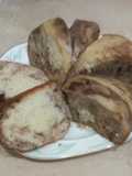 Marble buns, whole wheat flour and fine flour sa