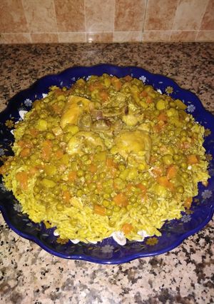 صورة لوصفة روز بالخضار والدجاج