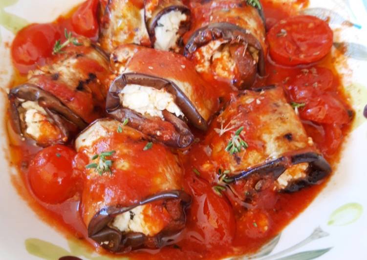 Easiest Way to Make Super Quick Homemade Involtini di melanzane e feta