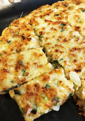 A picture of Leftover Gyoza Filling Pancakes.