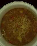 Sopa de arroz con verduras