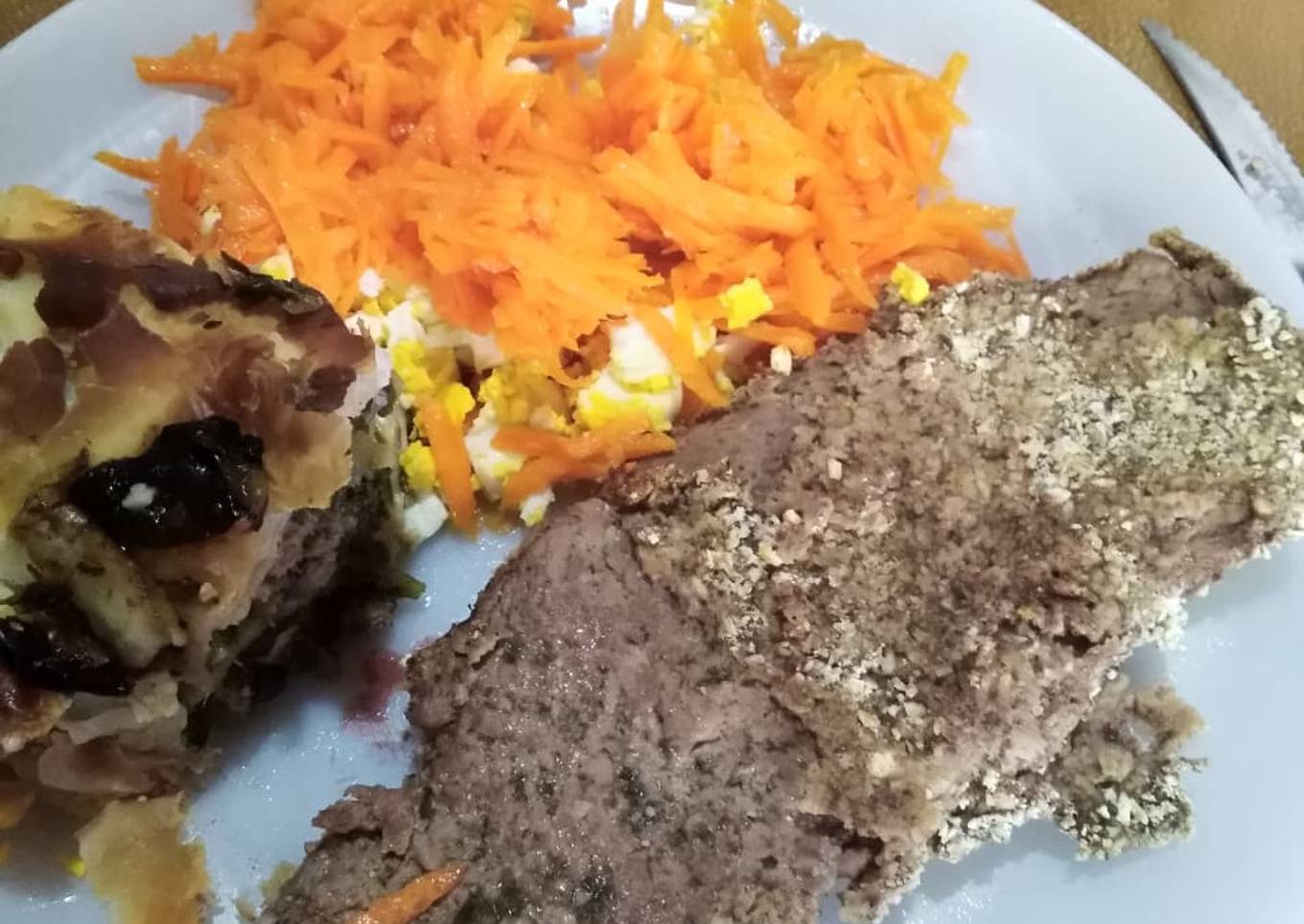 Milanesa recubierta de avena light