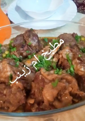 صورة لوصفة طاجين الجلبانة باللحم