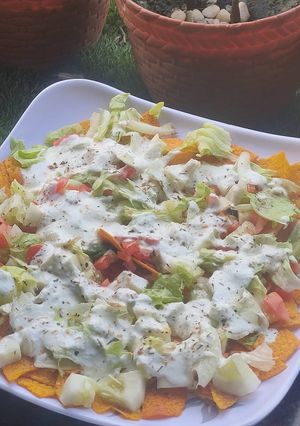 A picture of Nacho salad.