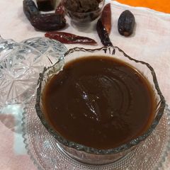 Tamarind date chutney A picture of Tamarind date chutney.
