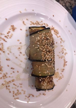 Una foto de Rollitos de berenjena con queso