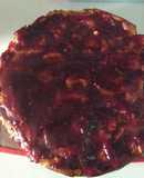Kuchen de yogurth y tutufruti light con harina integral y mermelada de mora light
