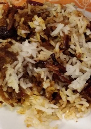 A picture of Fish Biryani.