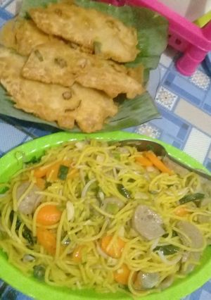 Foto resep Mendoan crispy & mie kuning basah diramein