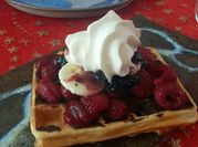 Una foto de waffles de banana