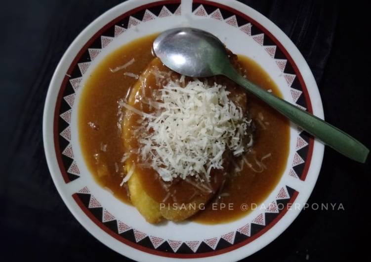Resep Pisang Epe (saos Gula merah durian keju), Lezat