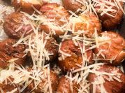 A picture of baked red potatoes
