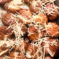 Crispy Roasted Smashed Parmesan Potatoes A picture of Crispy Roasted Smashed Parmesan Potatoes.