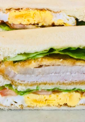 A picture of Exam Success Cheese Fried Pork Cutlet Sandwich (Oven Version).