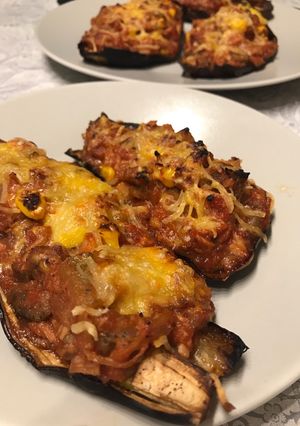 Una foto de Berenjenas rellenas