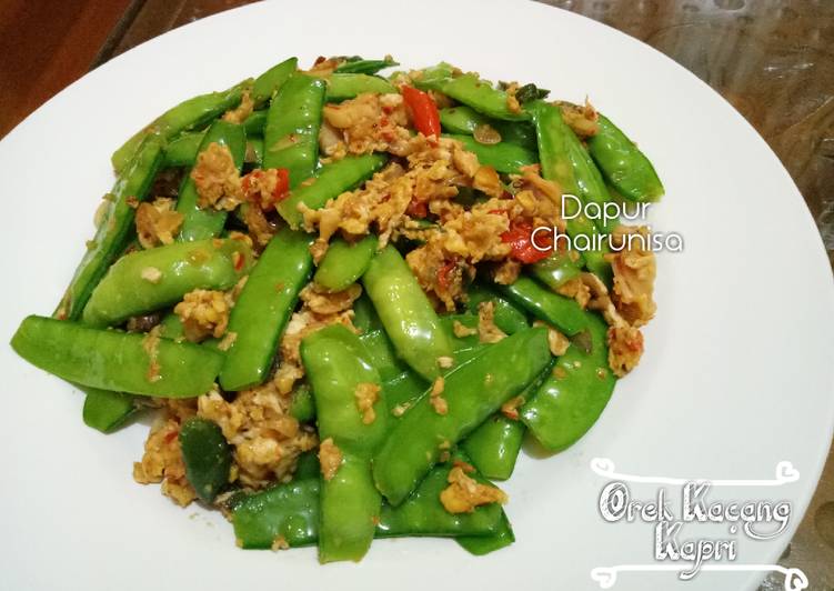 Tutorial mengolah Orek Kacang Kapri sedap