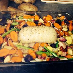 A picture of Tofurkey Roasted Veggies.