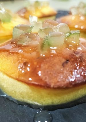 Una foto de Brownie de limón con aroma de ron en airfryer