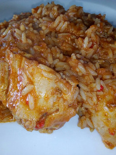 Una foto de Guiso de arroz con pollo