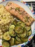 Cous cous, salmone, zucchine 🎣🥒