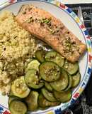 Cous cous, salmone, zucchine 🎣🥒
