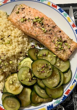 Foto di Cous cous, salmone, zucchine 🎣🥒