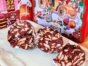 Una foto de salame de chocolate