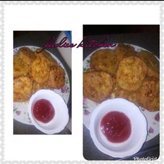 A picture of Fried yam with a twist.