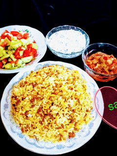 عکسی از دستور پلو عدس با چرخ کرده