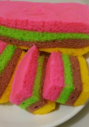 Foto resep Roti bolu pelangi empuk