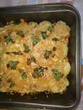 Potatoes baked with Chicken mince