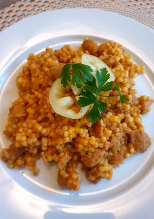 Tarhonyás hús recept fotója