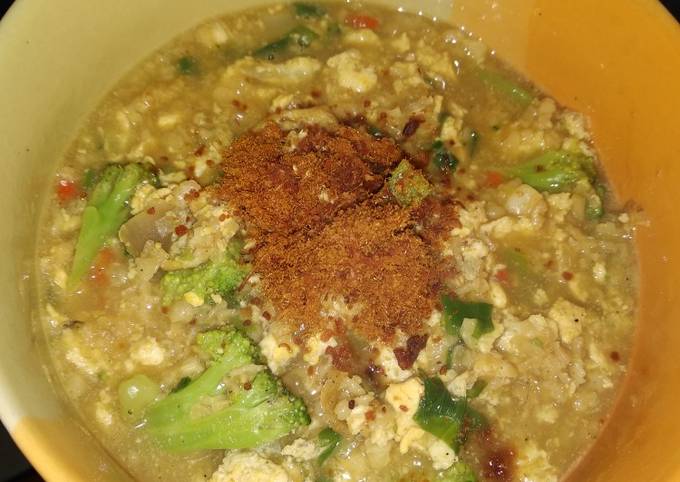 Bubur oatmeal sayur