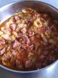 Porc au pâtisson oignons et tomates