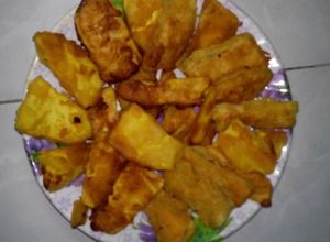 Hình của món Khoai lang chiên bột.