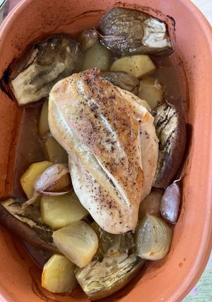 Una foto de Pechuga de Pollo Jugosa al Horno en Schlemmertopf