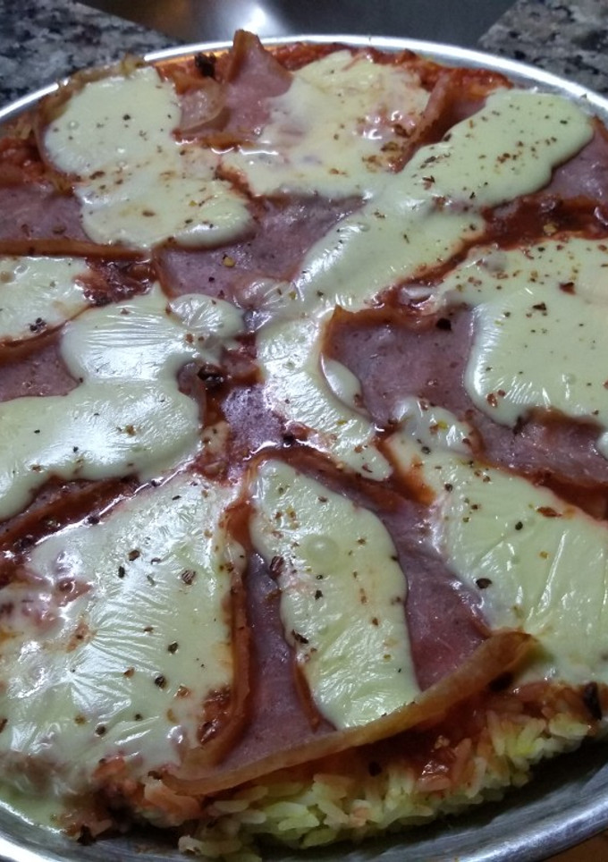 Una foto de Pizza de arroz