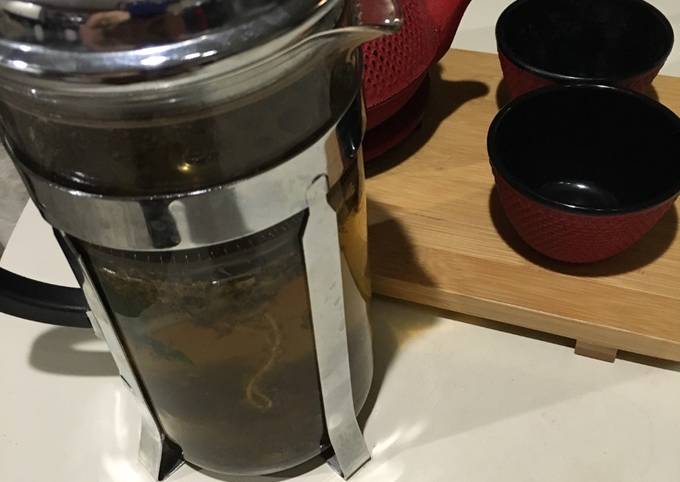 Infusi N De Menta Canela Jengibre T Verde Receta De Alheniel Lab Humo