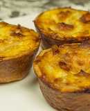 Mini-quiches de camarão com milho