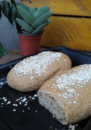 Una foto de Pan integral con avena