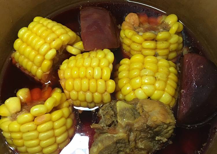 Cara Gampang Menyiapkan Sup Iga Babi Bit Merah (slow cooker) Anti Gagal