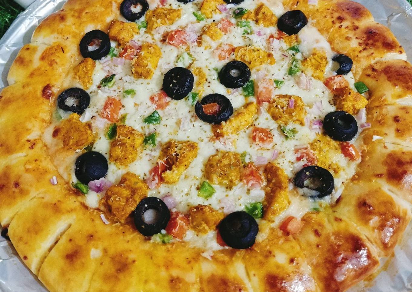 Cheesy Bites Tikka Pizza 🍕🍕
