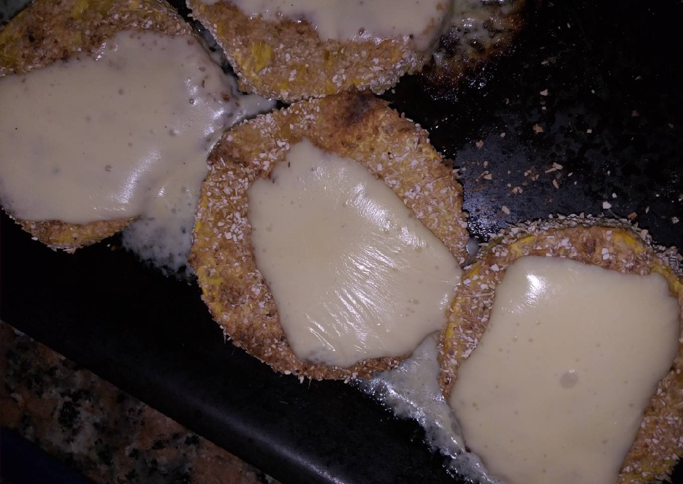 Milanesas de calabaza, jamón y queso