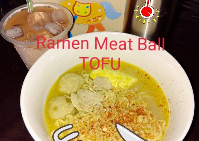 Ramen Meat ball and tofu