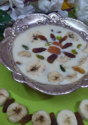 A picture of Banana Sago Payasam.