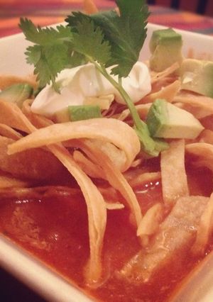 Una foto de Sopa de tortilla