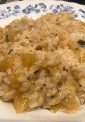 Foto di Risotto alla zucca e pancetta croccante