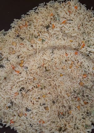 A picture of Coconut Garnished rice.